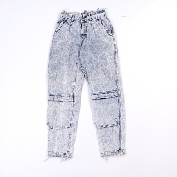 Vintage Other - 80s Streetwear Mens 30x34 Acid Wash Cargo Jeans
